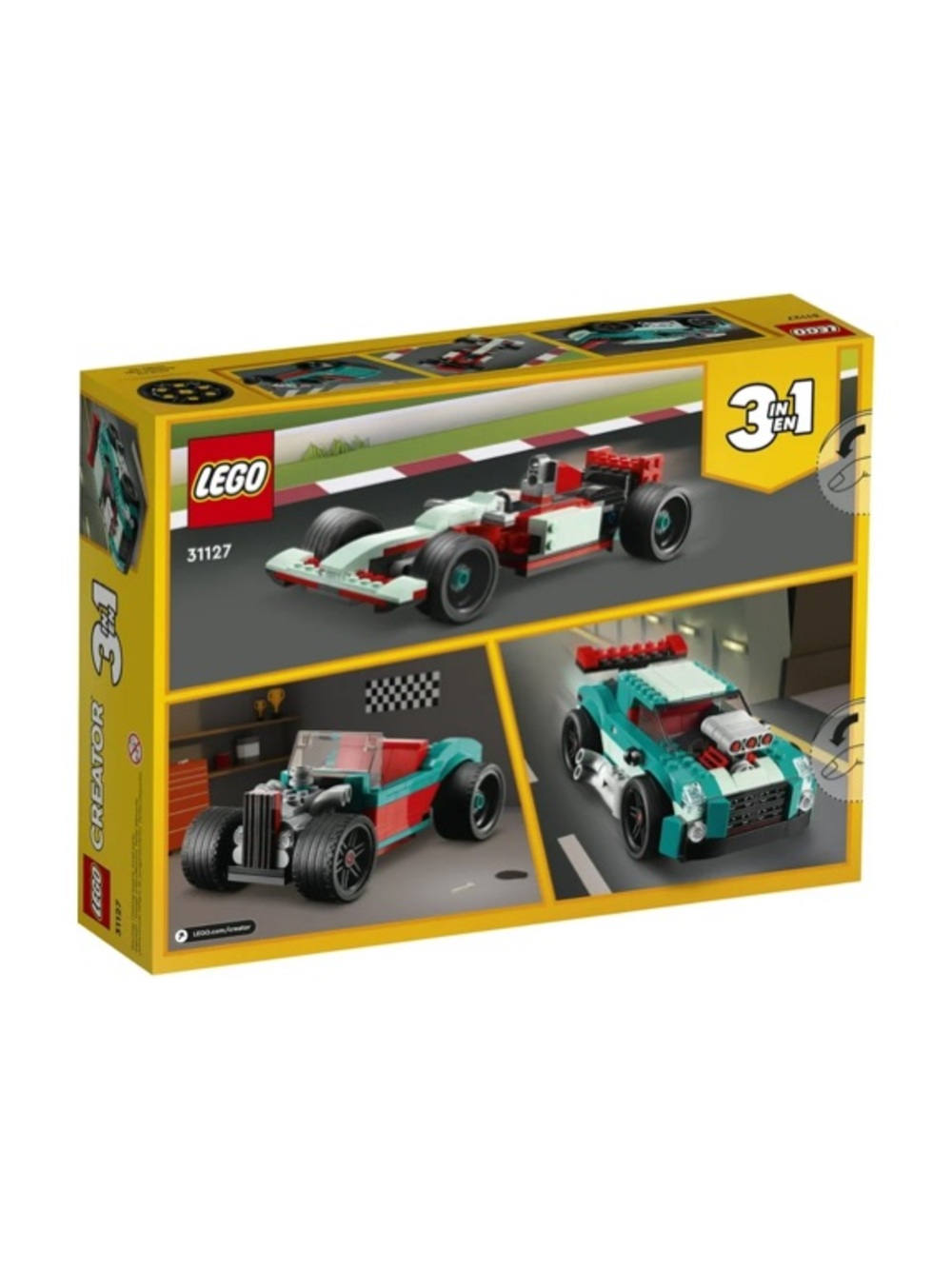 LEGO 31127 Creator 3 in 1 Red Teal Race Car Building Set - Picture 3 of 3